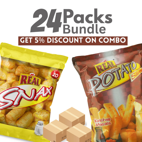 2 Flavor Combo – Corn Puffs (Salted + Potato Masala Slims )