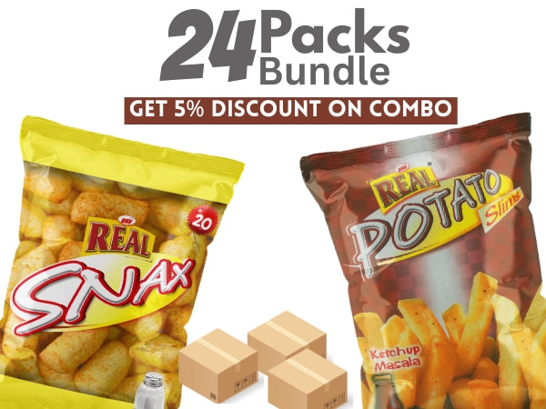 2 Flavor Combo – Corn Puffs (Salted + Potato Masala Slims )