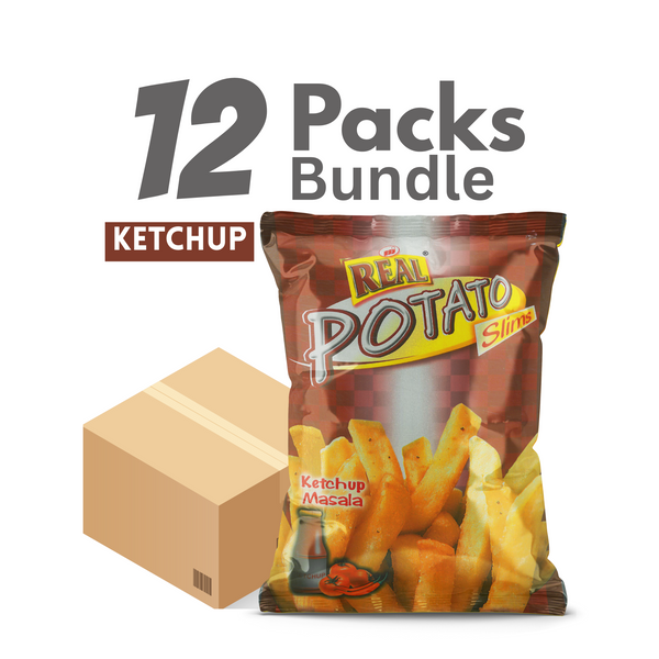 Bulk Pack – 12 Pack Real Potato Slims Ketchup Masala (Rs. 20 Each)